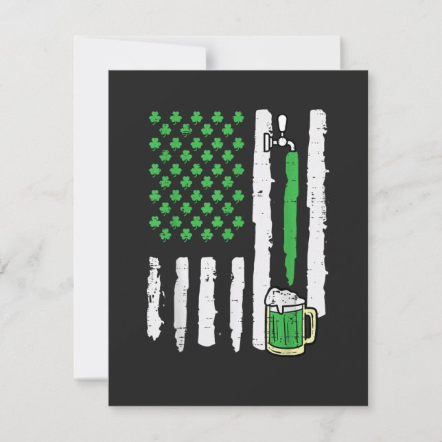 Carte Drapeau américain de la Saint-Patrick Saint (Devant)