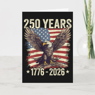 Carte Drapeau américain de l'aigle USA 250e anniversaire