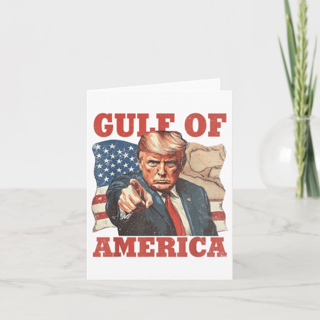 Carte Drapeau Américain Drôle Du Golfe Des États-Unis (Devant)