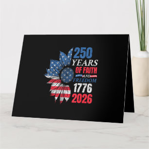 Carte Drapeau américain du 4 juillet vintage 250 ans 177
