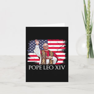 Carte Drapeau américain du nouveau pape Leo Xiv Robert