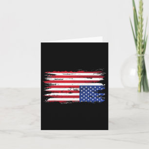 Carte Drapeau américain en détresse à l'envers Patriote 