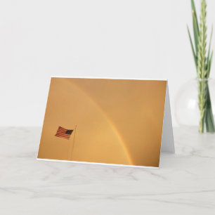 Carte Drapeau américain et arc-en-ciel (carte)