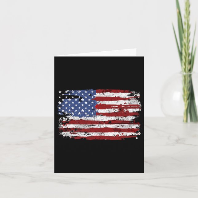 Carte Drapeau américain États-Unis d'Amérique US 4e (Devant)