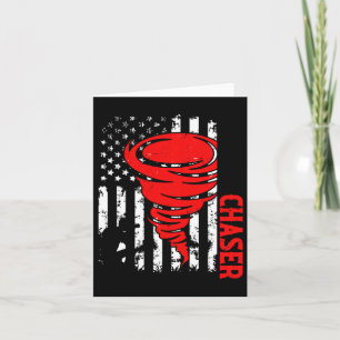 Carte Drapeau Américain États-Unis Tornade Storm Chaser