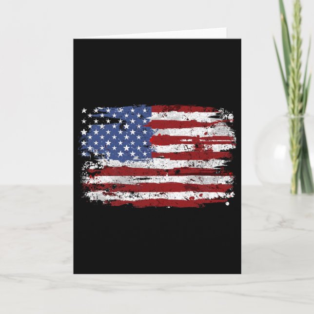 Carte Drapeau Américain États-Unis Usa 4  (Devant)