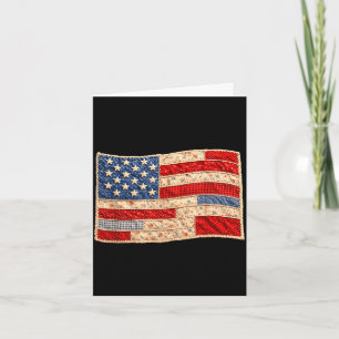 Carte Drapeau américain floral patriotique d'indépendanc