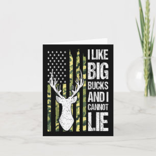 Carte Drapeau Américain J'Aime Big Bucks Et Je Ne Peux P