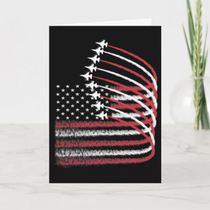 Carte Drapeau américain jet du 4 juillet patriotique Usa