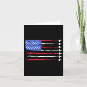 Carte Drapeau américain jet du 4 juillet patriotique Usa
