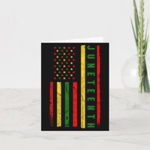Carte Drapeau américain Juneteenth émancipation mélanine