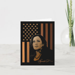 Carte Drapeau américain Kamala Harris 2024 Madame la Pré