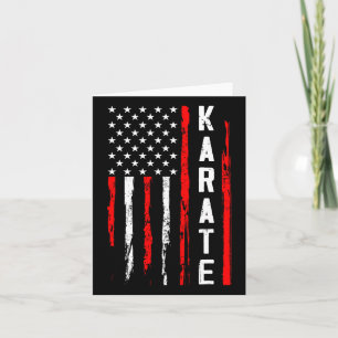 Carte Drapeau américain Karate