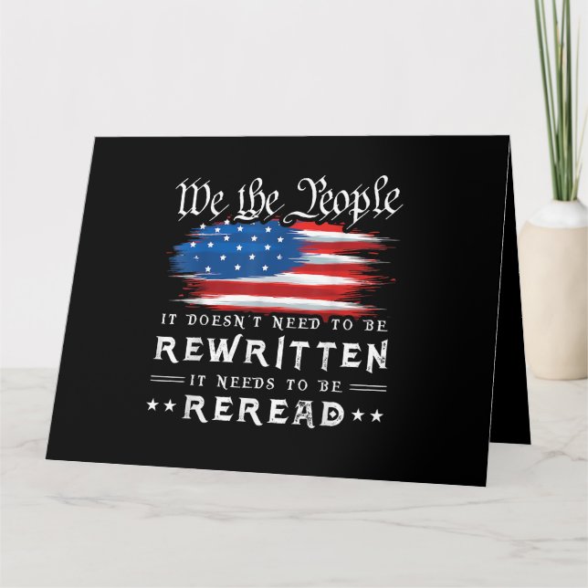 Carte Drapeau américain La constitution des États-Unis d (Devant)