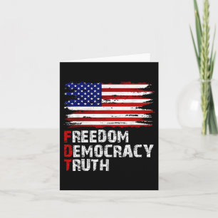 Carte Drapeau américain Liberté Démocratie Vérité Patrio