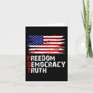 Carte Drapeau américain Liberté Démocratie Vérité Patrio