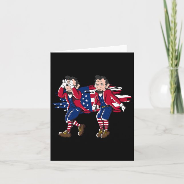 Carte Drapeau américain Lincoln Griddy 4 juillet  (Devant)
