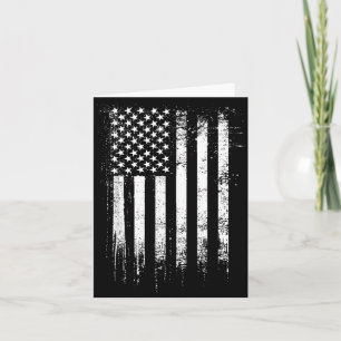 Carte Drapeau Américain Noir en Détresse