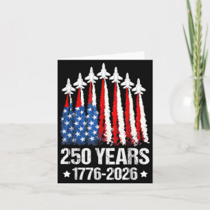 Carte Drapeau américain patriotique 250 ans 4 juillet