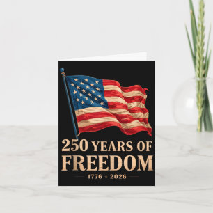 Carte Drapeau américain patriotique 4 juillet 250e anniv