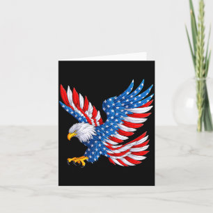 Carte Drapeau américain patriotique 4 juillet aigle chau