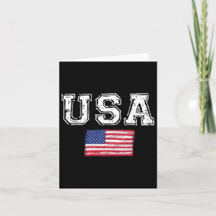 Carte Drapeau américain Patriotique 4 juillet Amérique J