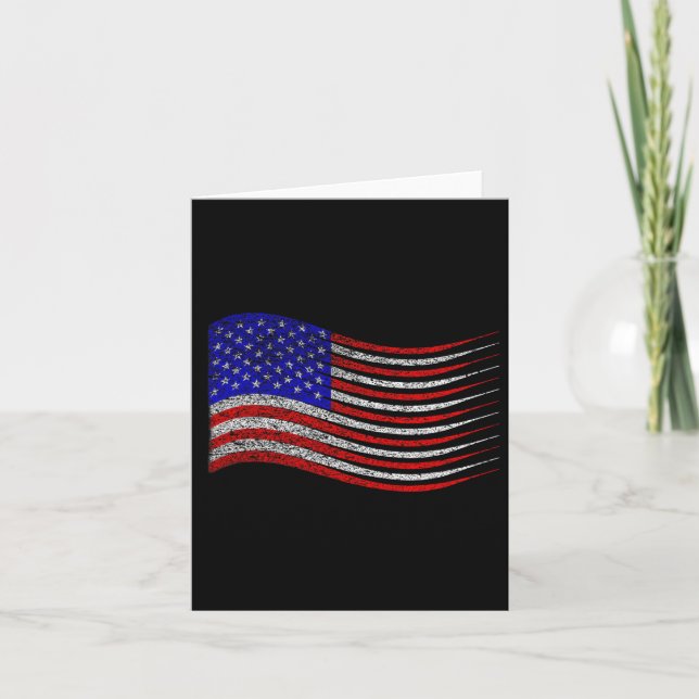 Carte Drapeau américain Patriotique 4 juillet États-Unis (Devant)