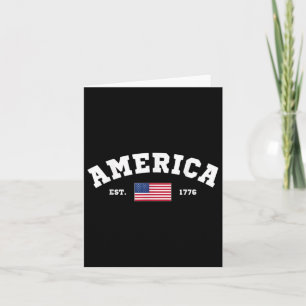 Carte Drapeau américain patriotique de 1776 4 juillet Am
