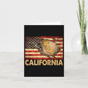 Carte Drapeau américain patriotique de Californie 4 juil