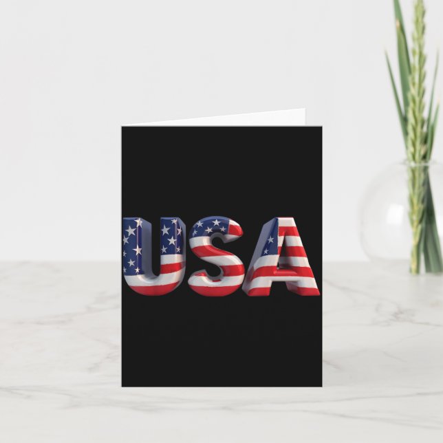 Carte Drapeau américain patriotique USA (Devant)