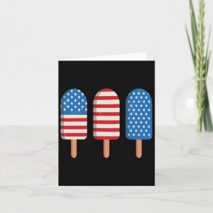 Carte Drapeau américain popsicle patriotique 4 juillet e