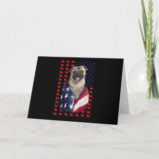 Carte Drapeau américain Puggy