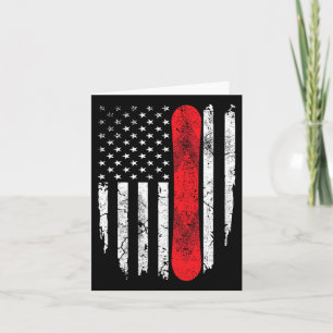Carte Drapeau américain Snowboard Sports d'hiver patriot