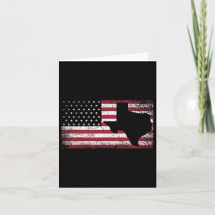 Carte Drapeau américain Texas 4 juillet Cadeau Vintage H