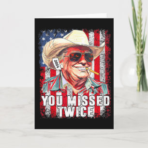 Carte Drapeau américain Trump 2025 cow-boy Vous avez man