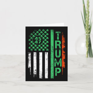 Carte Drapeau Américain Trump 45 47 Saint-Patrick Irland