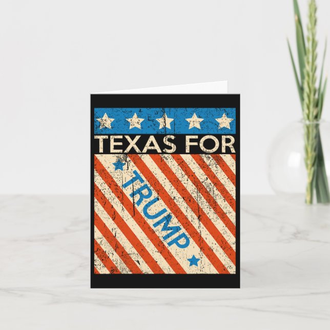 Carte Drapeau américain Trump Réélection 2024 Texas Trum (Devant)
