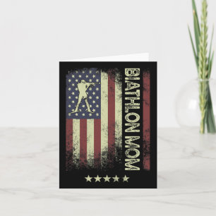 Carte Drapeau américain Usa - Biathlon Maman 1