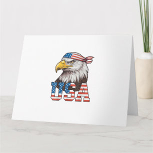 Carte Drapeau américain USA Hommes Femmes Enfants Aigle 