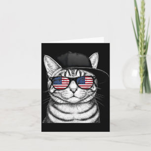 Carte Drapeau Américain USA Rouge Blanc Bleu 4 Juillet