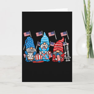Carte Drapeau américain Usa Tournesol Vintage Happy 4 Ju
