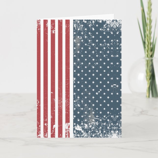 Carte drapeau américain vertical (Devant)