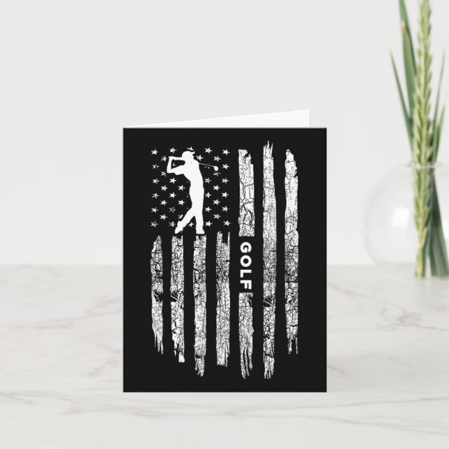 Carte Drapeau américain Vêtements de golf - Golfer Vinta (Devant)