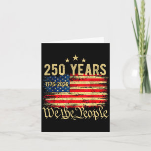 Carte Drapeau américain vintage 250 ans 250e anniversair