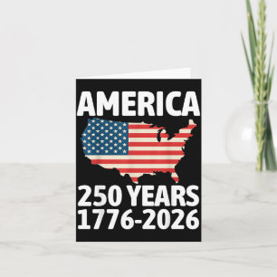 Carte Drapeau Américain Vintage 250 Ans Patriotique 1776