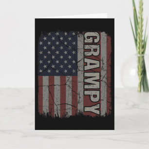 Carte Drapeau américain vintage de la fête des pères Gra