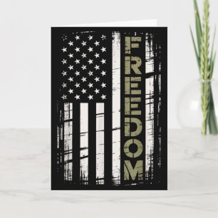 Carte Drapeau américain Vintage Freedom