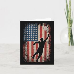 Carte Drapeau Américain Volant Badminton Art Sports