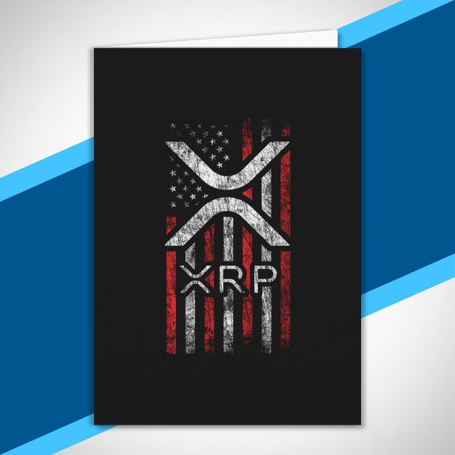 Carte Drapeau américain - XRP Crypto Devise Cryptomonnai (Créateur téléchargé)
