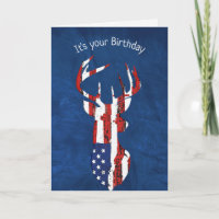 Drapeau Anniversaire Cerf En Cuir Bleu